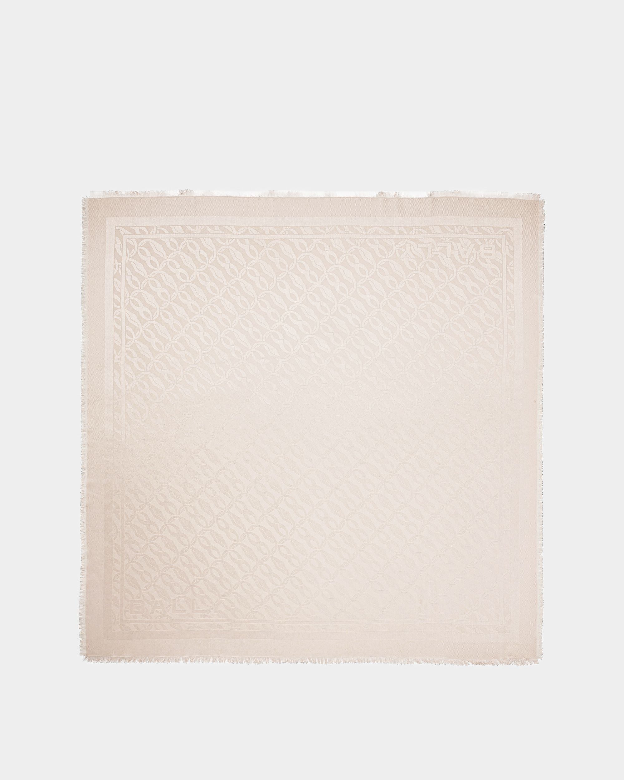 Écharpe carrée avec imprimé Emblem En soie couleur Dusty Petal - Femme - Bally - 01