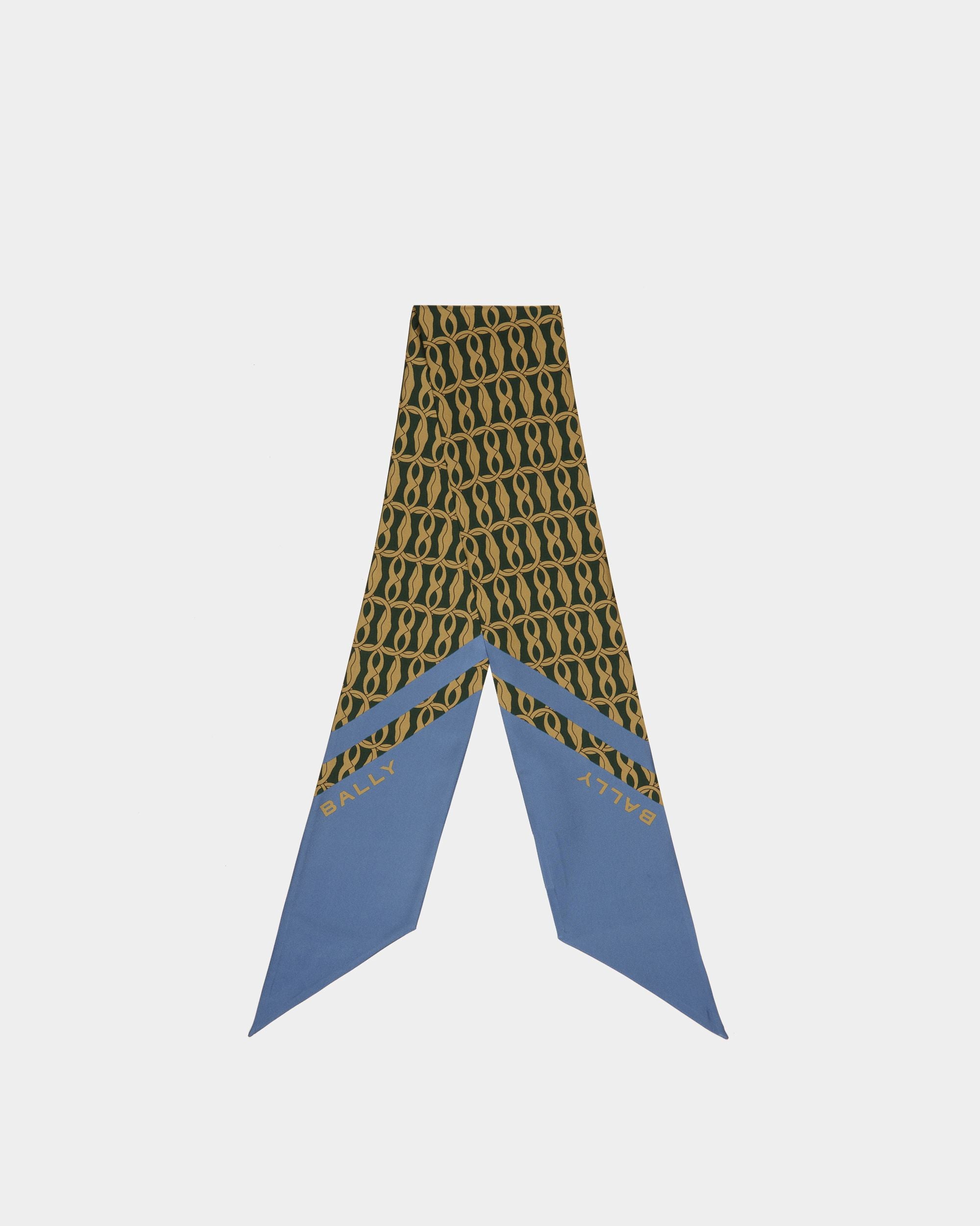 Twilly imprimé Emblem En soie bleue - Femme - Bally - 01