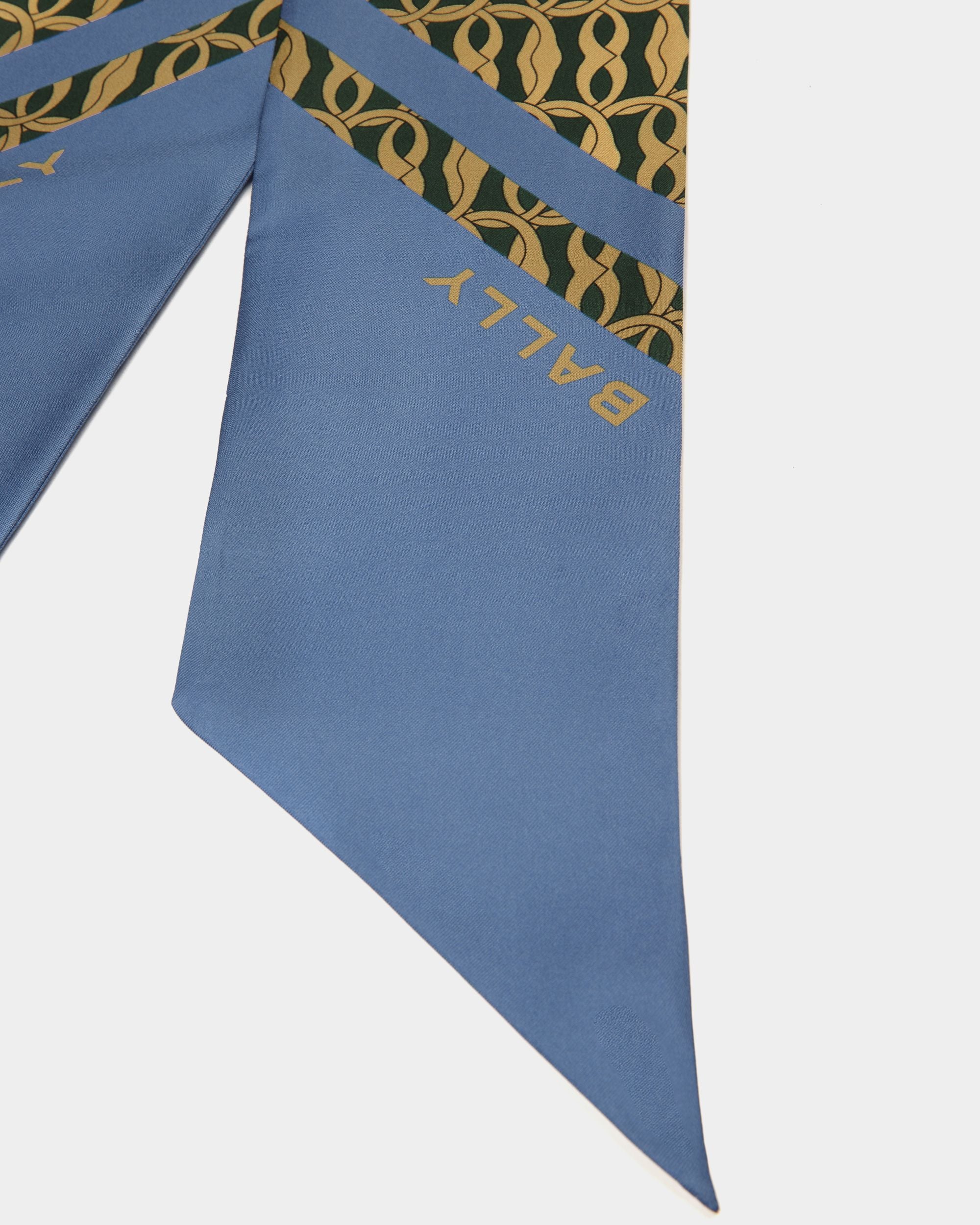 Twilly imprimé Emblem En soie bleue - Femme - Bally - 03