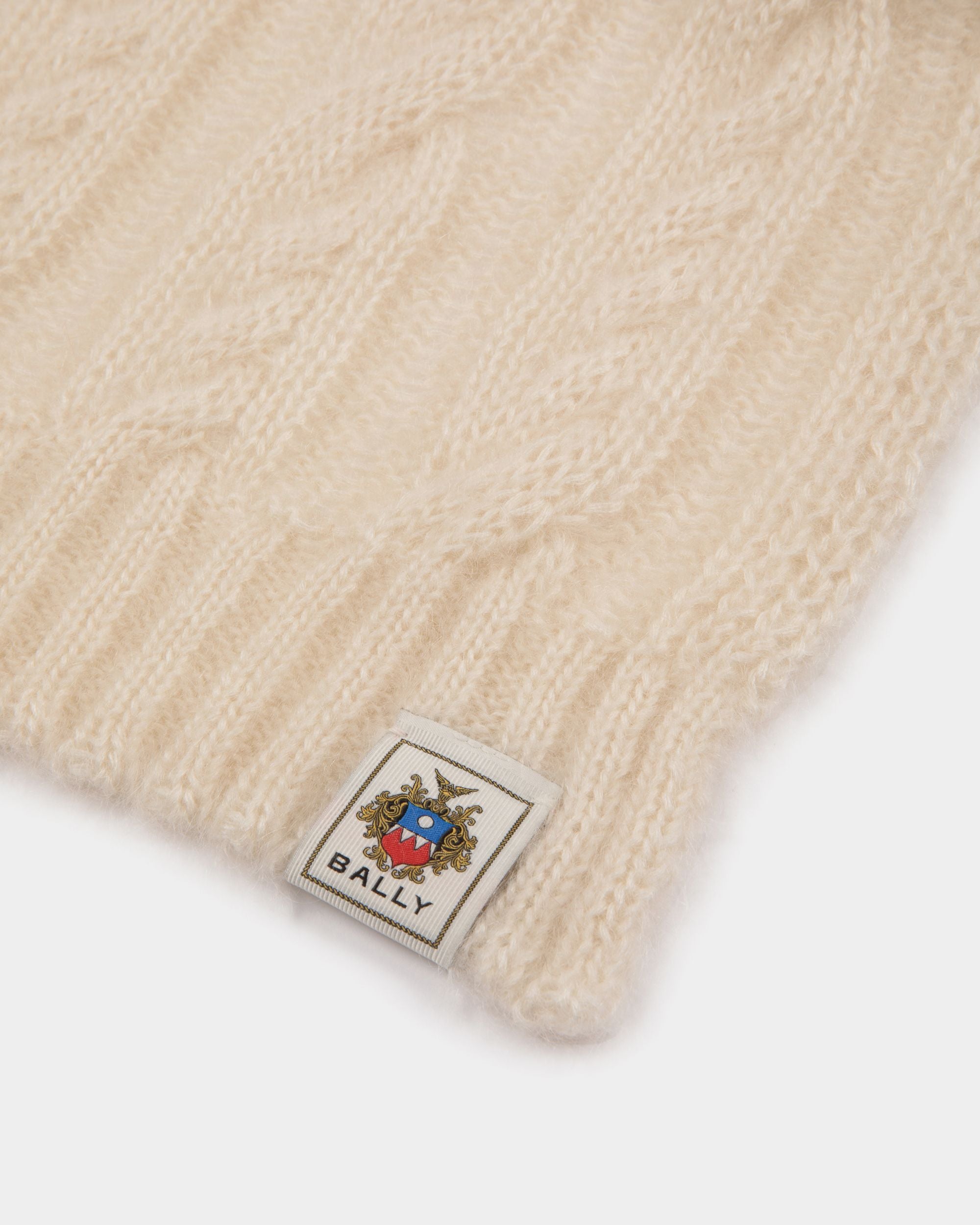 Écharpe En Mohair Et Soie Ivoire - Femme - Bally - 02