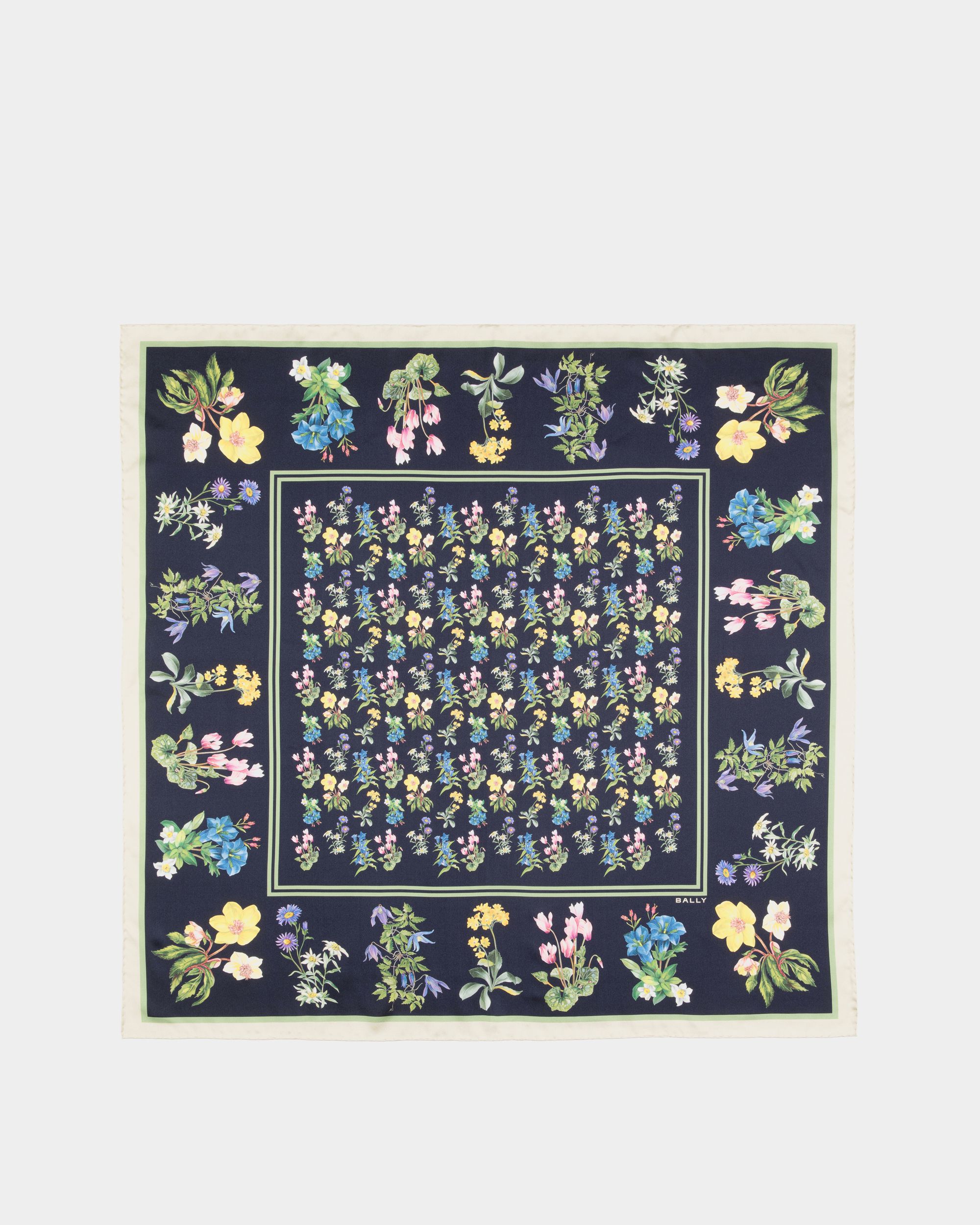 Foulard En Soie Imprimée Mountain Flower - Femme - Bally - 01