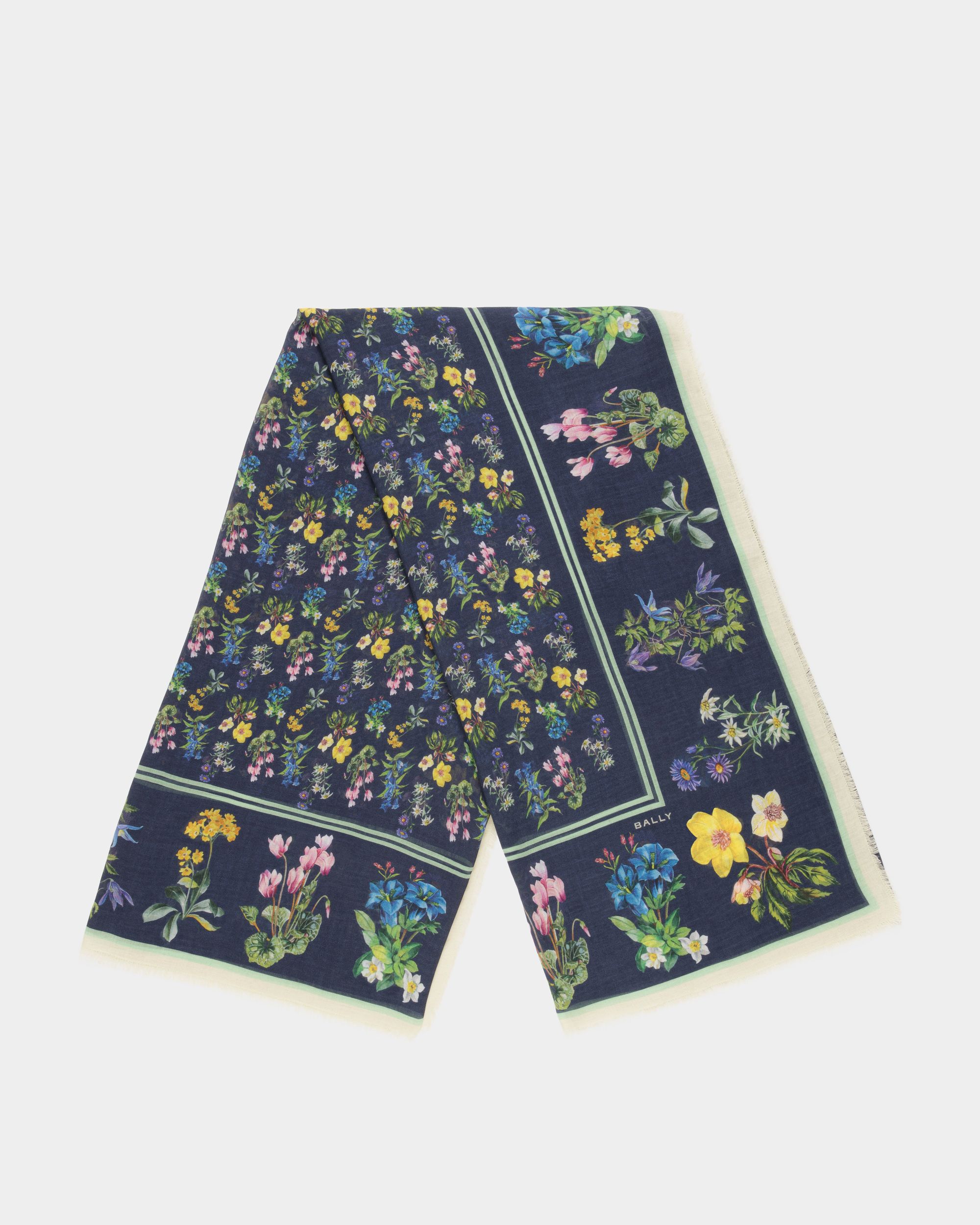Écharpe En Modal Et Cachemire Imprimé Mountain Flower - Femme - Bally - 01