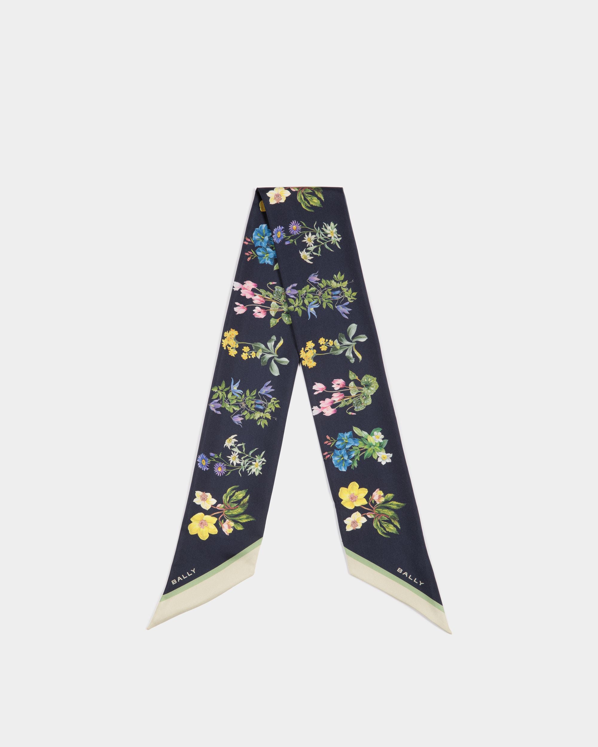 Foulard En Soie Imprimée Mountain Flower - Femme - Bally - 01