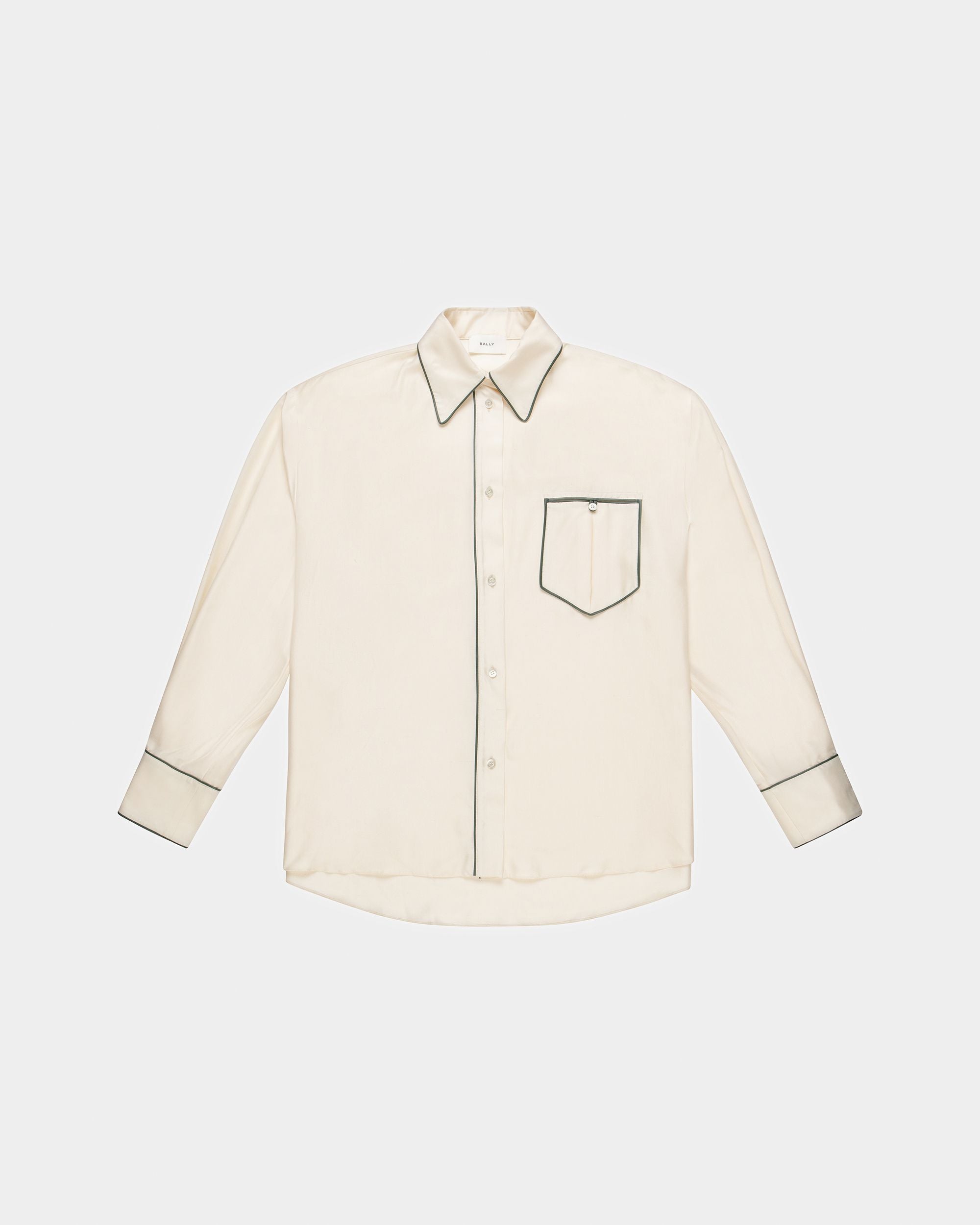 Chemisier Décontracté En Soie De Couleur Ivoire - Femme - Bally - 06