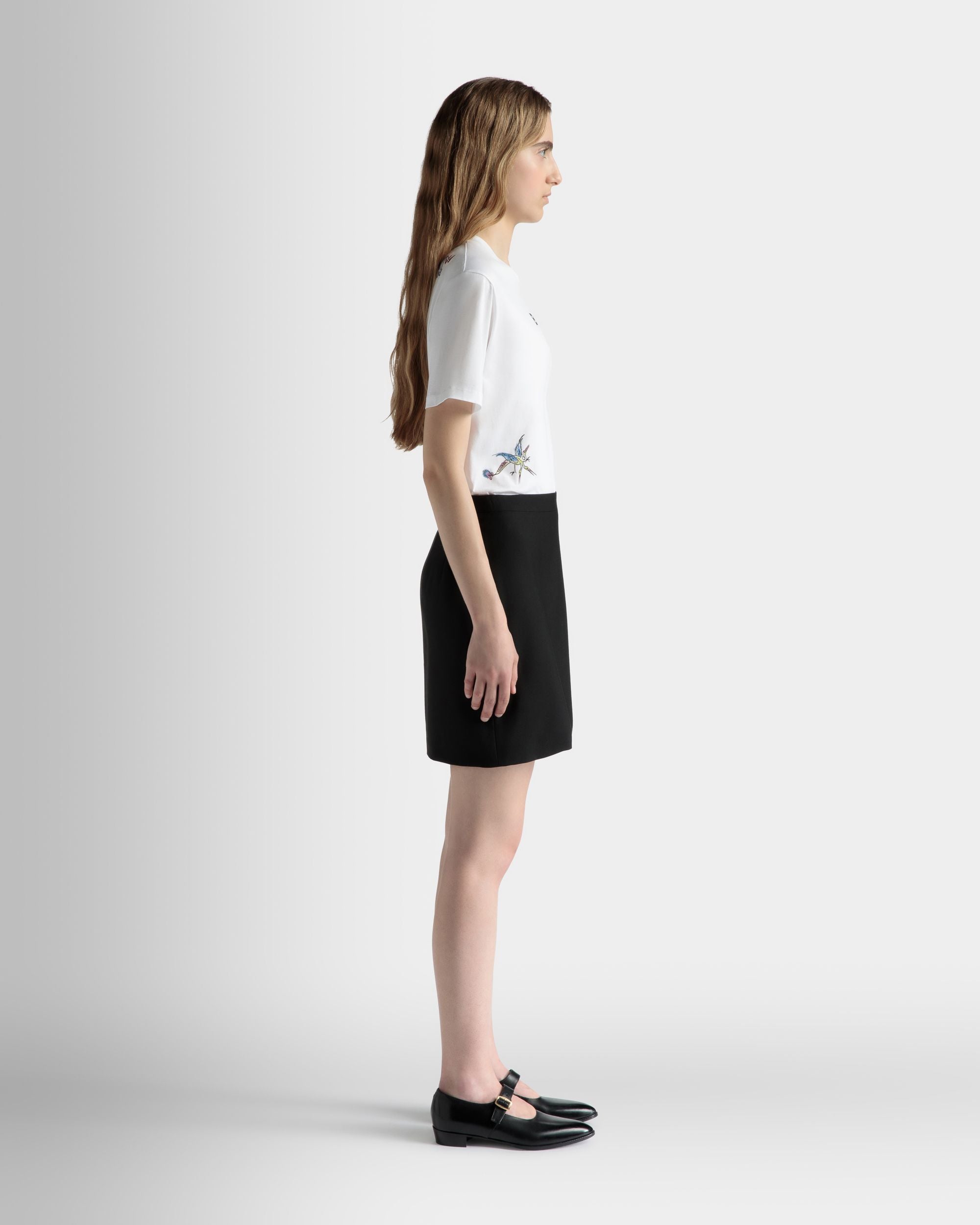Mini-Jupe En Laine Noire - Femme - Bally - 05