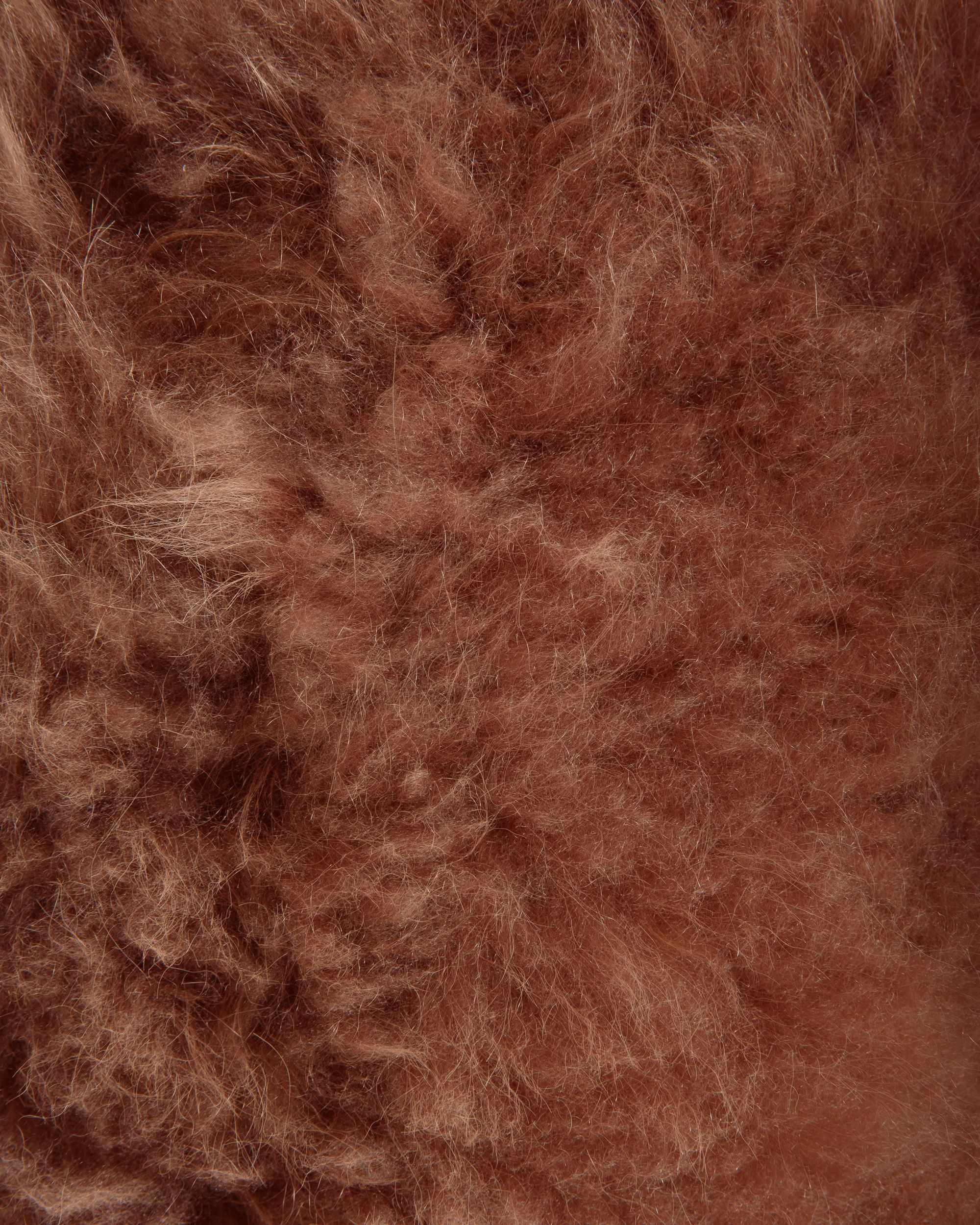 Minijupe En Laine Et Peau De Mouton Retourné Dark Green Et Praline Beige - Femme - Bally - 08