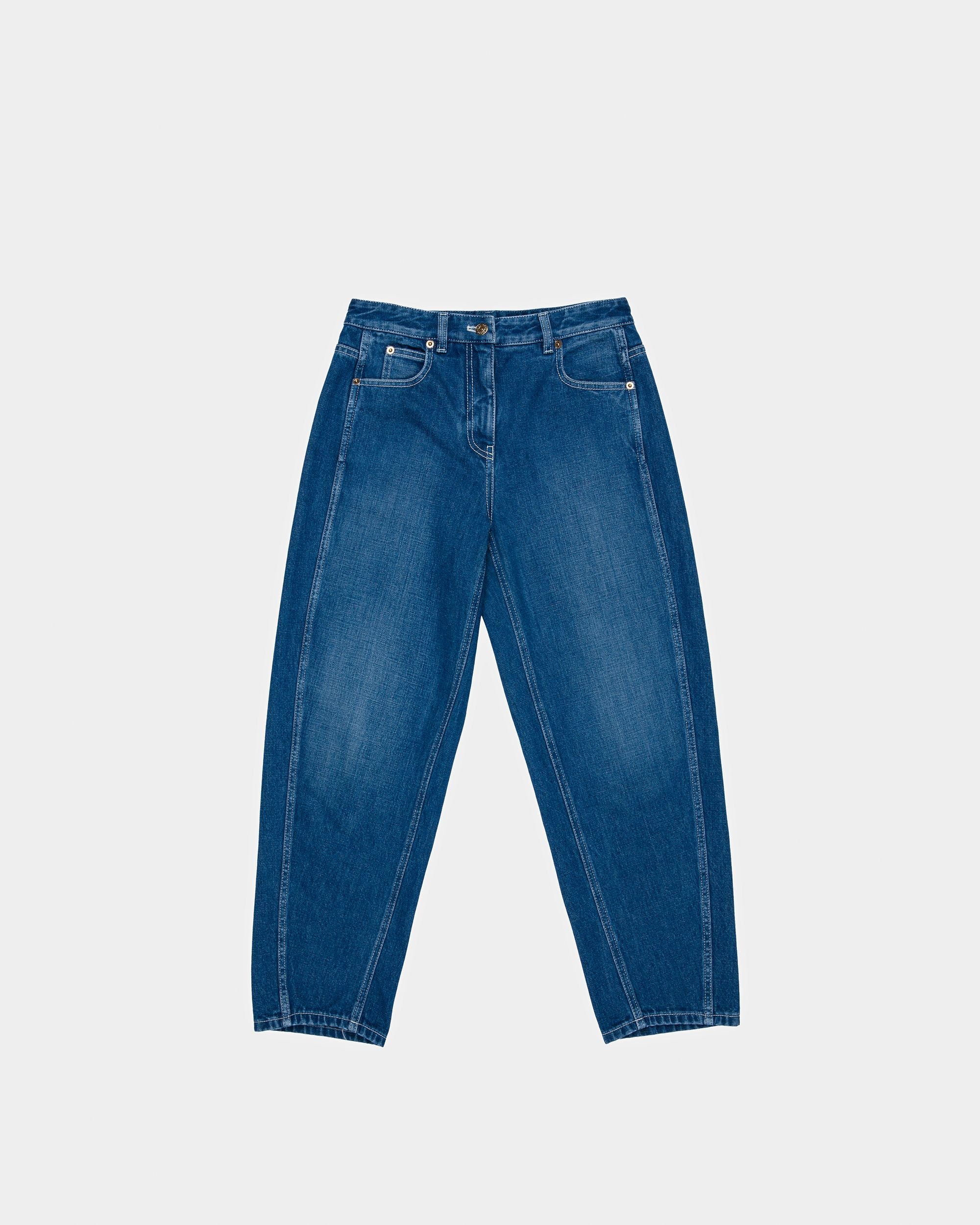 Pantalon En Coton Bleu - Femme - Bally - 05