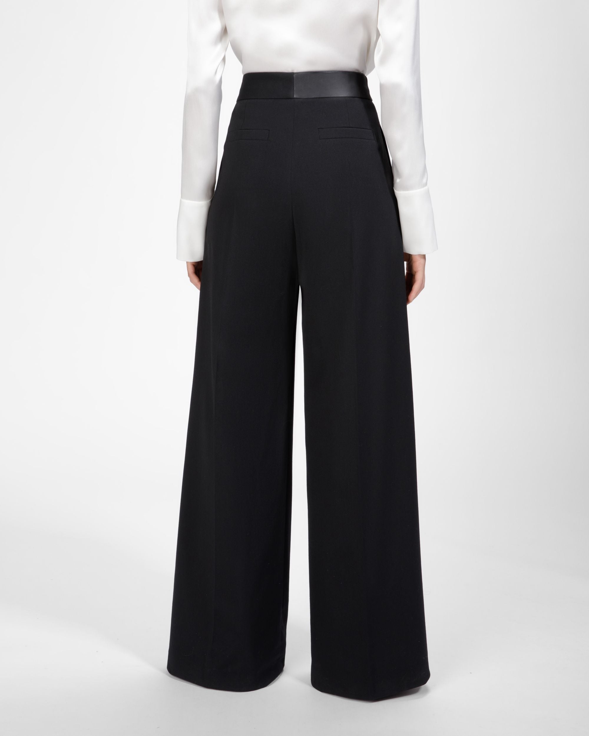 Pantalon Noir En Laine Mélangée - Femme - Bally - 03