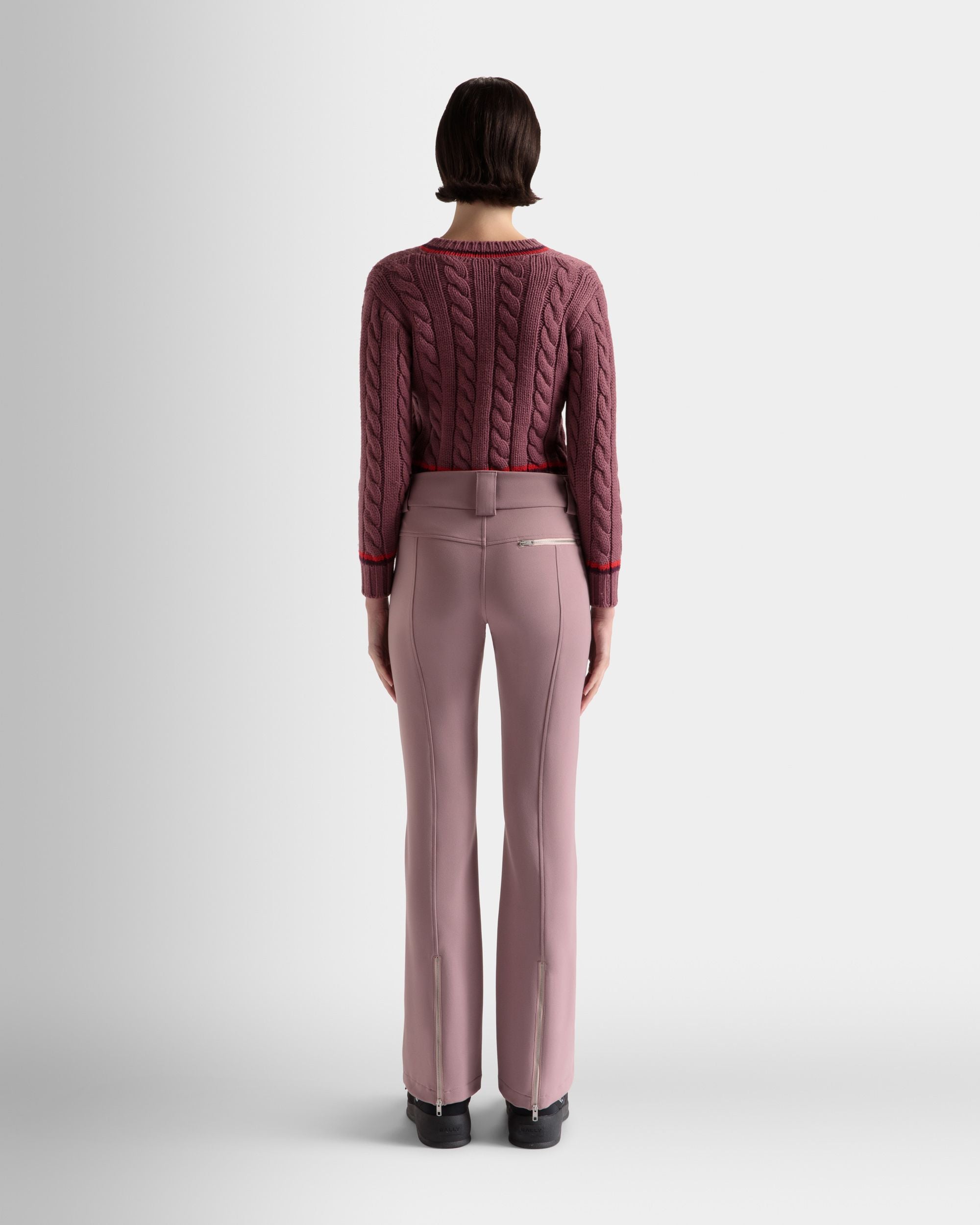 Pantalon Évasé Stretch Rose Clair - Femme - Bally - 06