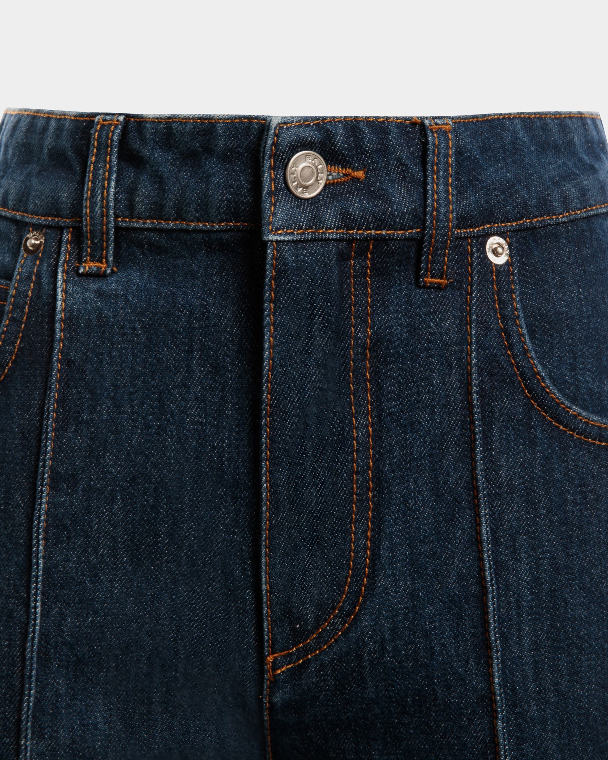 Pantalon En Denim De Coton Navy Blue - Femme - Bally - 04