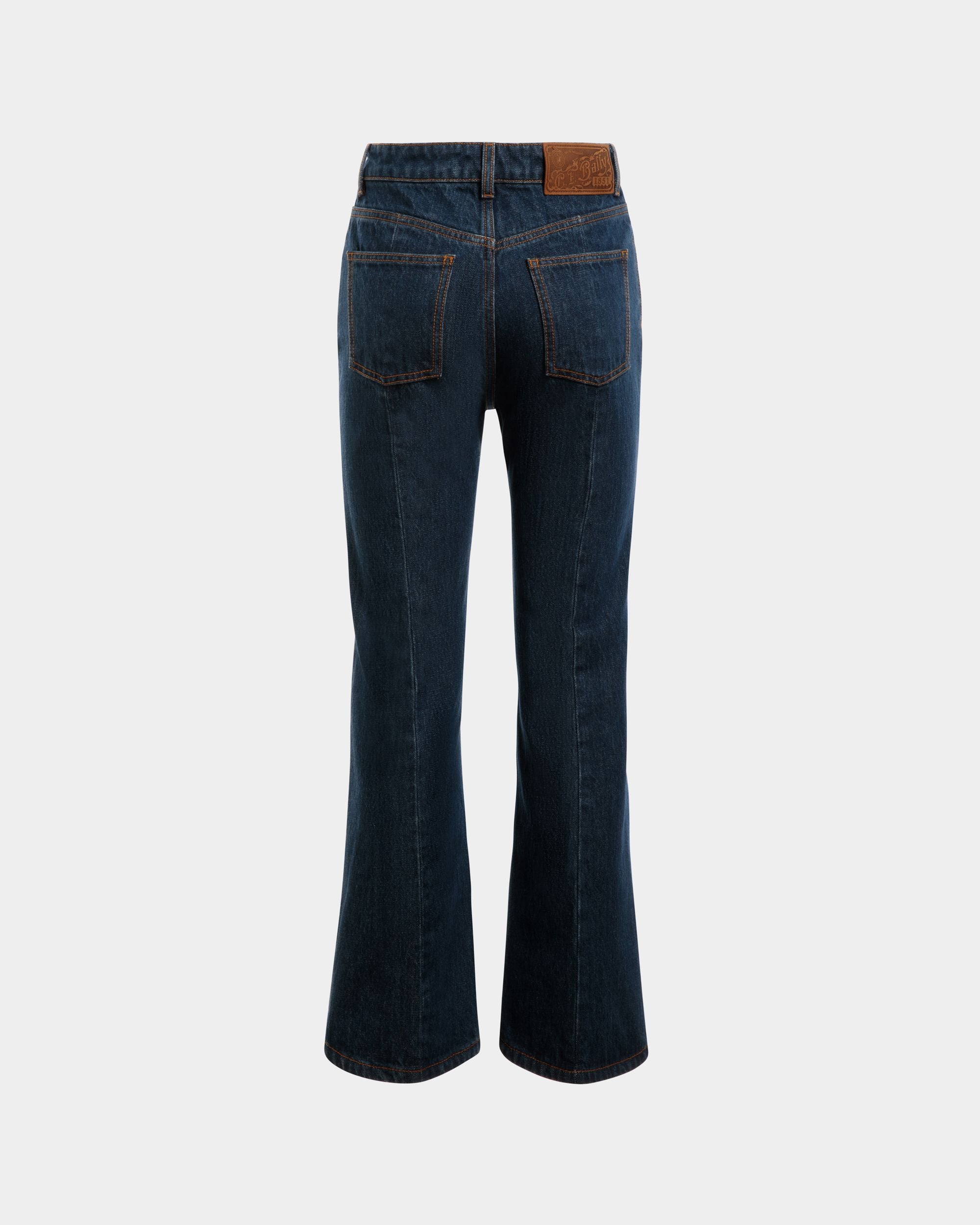 Pantalon En Denim De Coton Navy Blue - Femme - Bally - 07